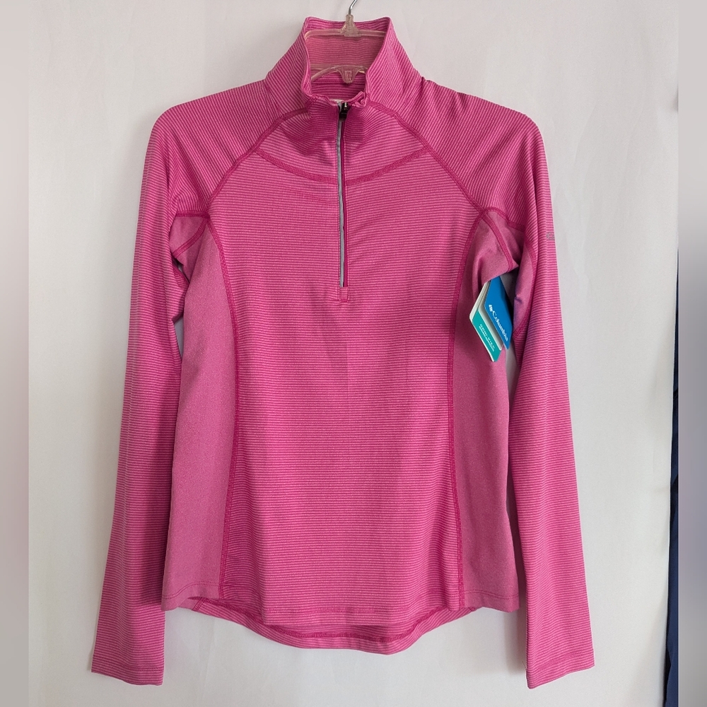 NWT Women's XS Columbia Pink Long Sleeve Top Omni-wick Hiking Sun Protection Rei
